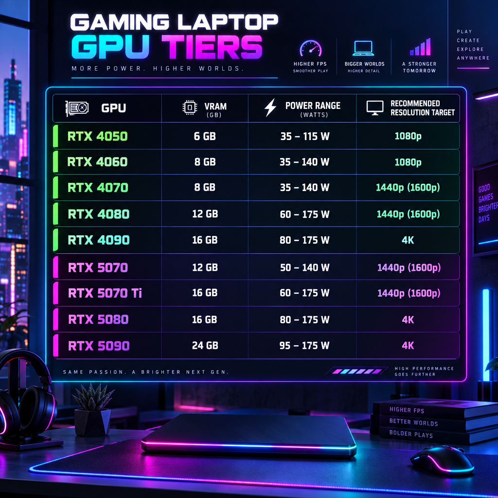 GPU Tier Comparison Table